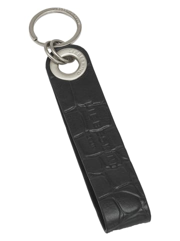 LIEBESKIND BERLIN Leder-Schlüsselanhänger in Schwarz - (B)2,5 x (H)15 cm