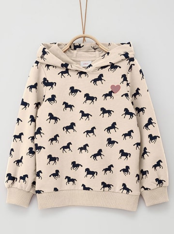 s.Oliver Hoodie in Beige/ Schwarz