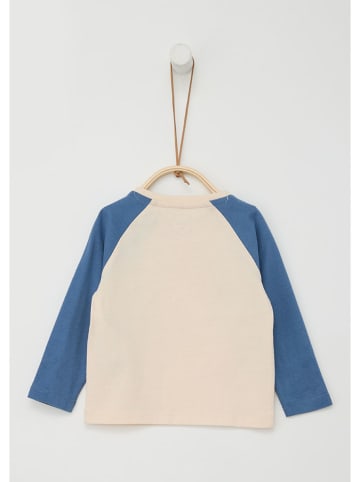 s.Oliver Longsleeve crème/blauw