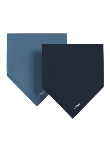 s.Oliver 2-delige set: halsdoeken blauw