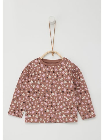 s.Oliver Longsleeve in Beige/ Rosa