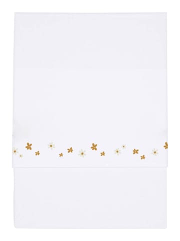 Little Dutch Hoeslaken voor wieg "Little Pink Flowers" wit - (L)100 x (B)70 cm