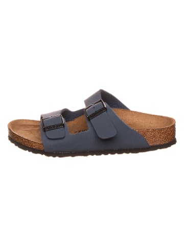 Birkenstock Skórzane klapki "Arizona" w kolorze niebieskim