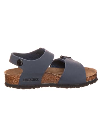 Birkenstock Leder-Sandalen "NY" in Blau - Weite S