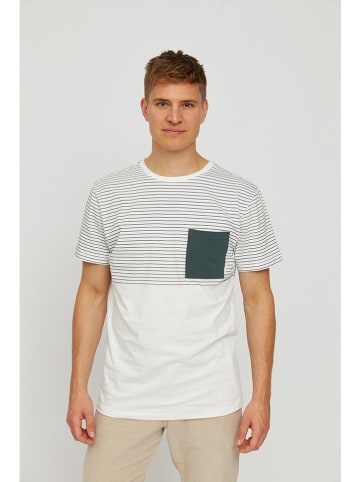 MAZINE Shirt "Felton" in Weiß/ Grün