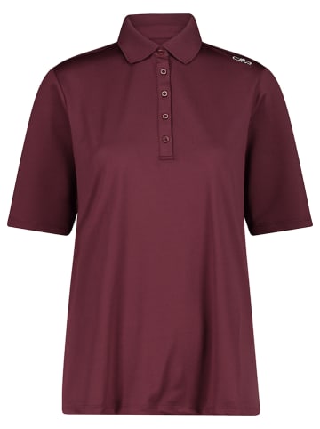 CMP Funkcyjna koszulka polo w kolorze bordowym