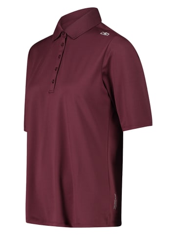 CMP Funkcyjna koszulka polo w kolorze bordowym