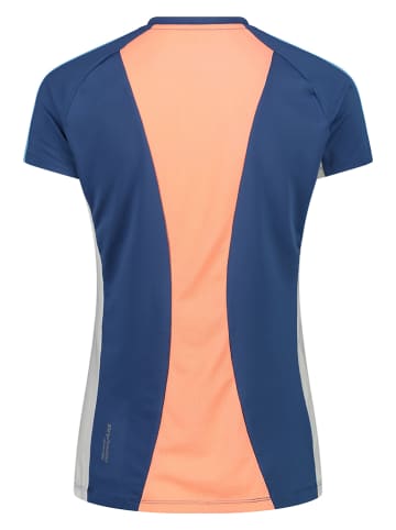 CMP Koszulka funkcyjna w kolorze niebiesko-pomarańczowym