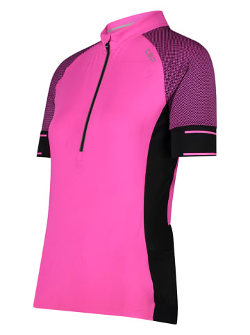 CMP Koszulka kolarska w kolorze czarno-różowym