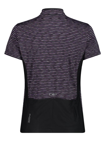 CMP Koszulka kolarska w kolorze czarno-fioletowym