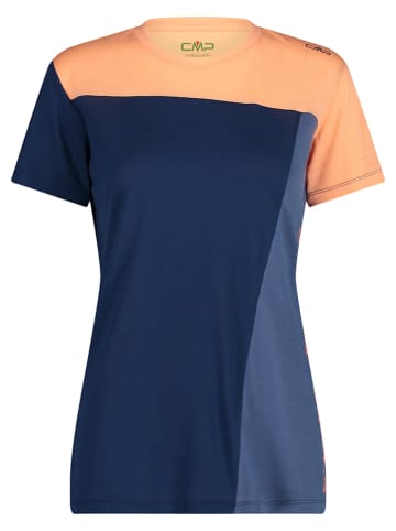 CMP Functioneel shirt donkerblauw/oranje