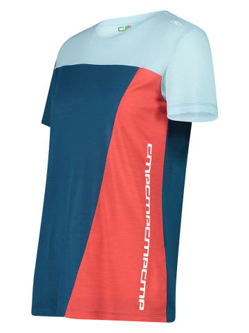 CMP Functioneel shirt blauw/oranje