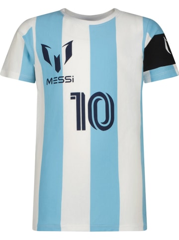 Messi Shirt in Weiß/ Hellblau