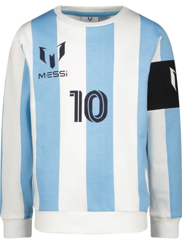 Messi Bluza w kolorze biało-błękitnym