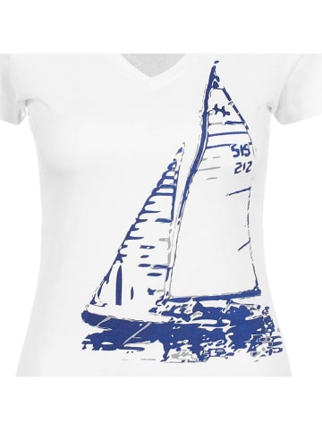 Peak Mountain Koszulka "Adrio" w kolorze biaÅ‚ym