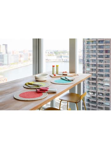 Remember 2er-Set: Tischset in Beige/ Limette - Ø 38 cm