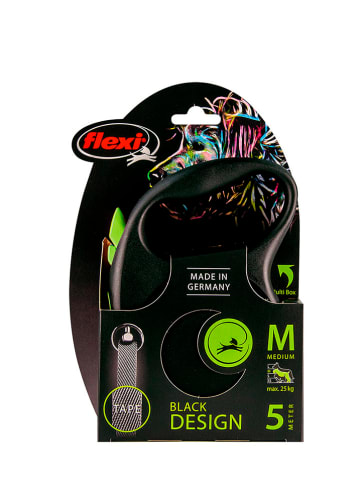 flexi Hondenriem "Flexi Design L" zwart/groen - (L)500 cm