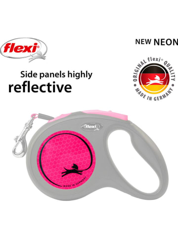 flexi Hundeleine "Flexi M" in Pink/ Schwarz - (L)500 cm