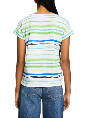 ESPRIT Shirt wit/groen/blauw