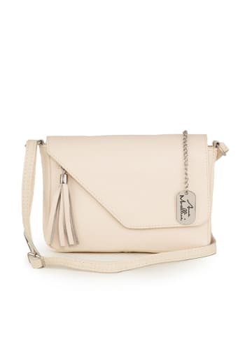 Anna Morellini Leren schoudertas "Lola" crÃ¨me - (B)24 x (H)18 x (D)6 cm