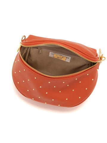 Anna Morellini Leren schoudertas "Domenica" oranje - (B)19 x (H)15 x (D)8 cm