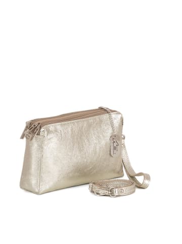 Anna Morellini Leren clutch goudkleurig - (B)24 x (H)16 x (D)3 cm