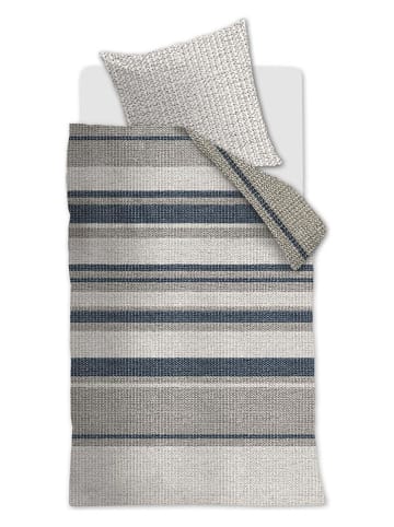 Rivièra Maison Beddengoedset "Rattan" beige/donkerblauw