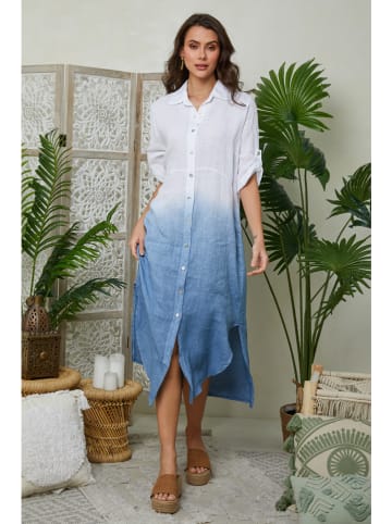 Lin Passion Leinen-Kleid in Blau