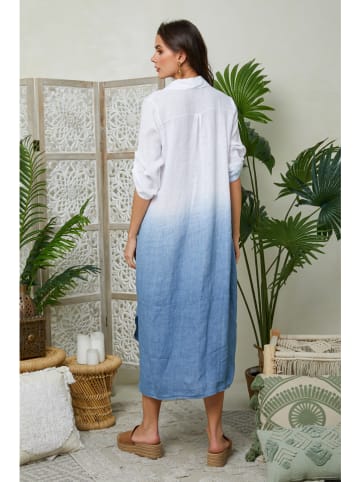Lin Passion Leinen-Kleid in Blau