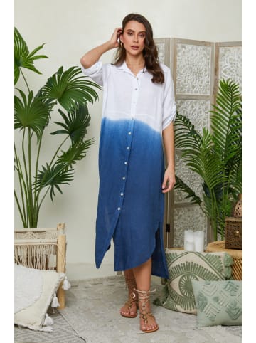 Lin Passion Leinen-Kleid in Blau