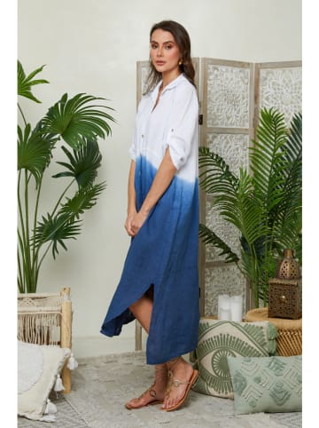 Lin Passion Leinen-Kleid in Blau