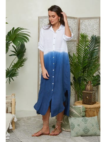 Lin Passion Leinen-Kleid in Blau