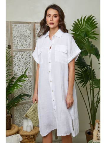 Lin Passion Leinen-Kleid in Weiß