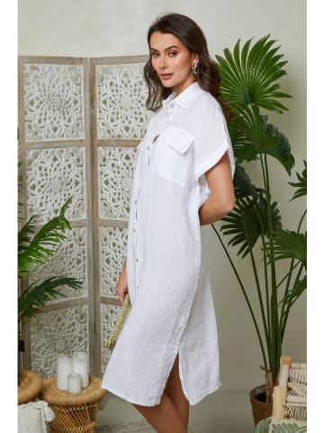 Lin Passion Leinen-Kleid in Weiß