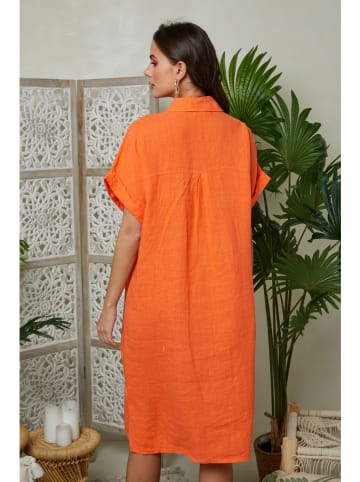 Lin Passion Linnen jurk oranje