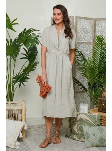 Lin Passion Leinen-Kleid in Beige