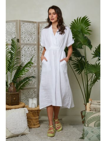 Lin Passion Leinen-Kleid in Weiß