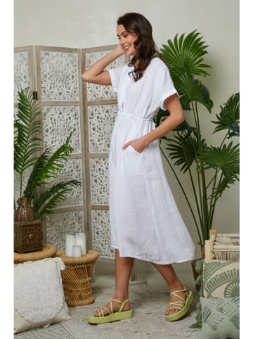 Lin Passion Leinen-Kleid in Weiß