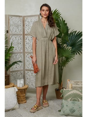 Lin Passion Leinen-Kleid in Beige