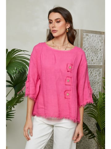 Lin Passion Linnen blouse roze