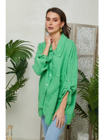 Lin Passion Linnen blouse groen