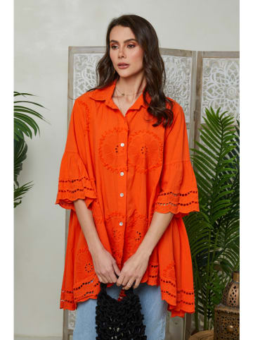 Lin Passion Blouse oranje