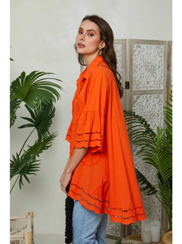 Lin Passion Blouse oranje