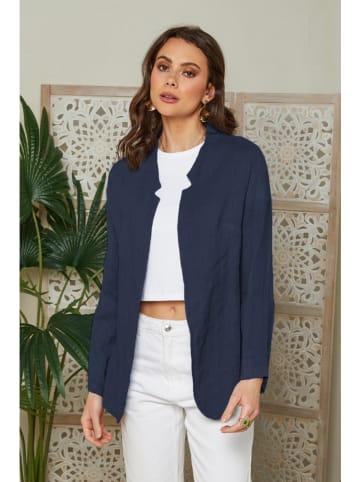 Lin Passion Linnen blazer donkerblauw