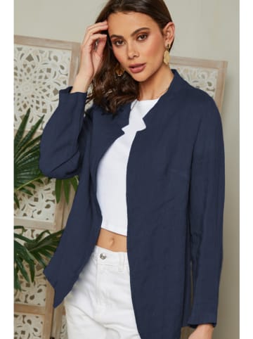 Lin Passion Leinen-Blazer in Dunkelblau