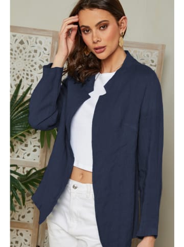 Lin Passion Linnen blazer donkerblauw