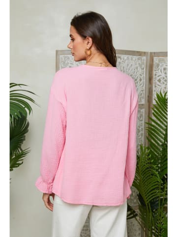 Lin Passion Bluse in Rosa