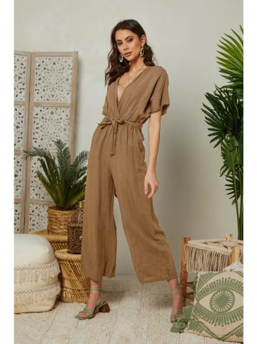 Lin Passion Linnen jumpsuit beige