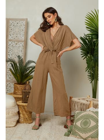 Lin Passion Linnen jumpsuit beige