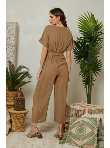 Lin Passion Linnen jumpsuit beige